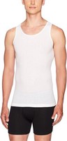 6-Pk Essentials Men's XXL Tank Undershirts, White,