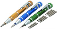 Pittsburgh 3 Piece Pen Style Precision Screwdriver