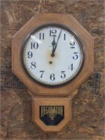 Antique Regulator Wall Clock by Ingraham