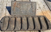 Corn Stick Pan & Cast Iron Bacon Press