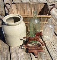 Basket, Stoneware, Moxie Bottle