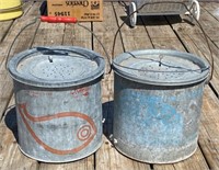 2 - Galvanized Minnow Buckets