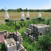 Wrought Iron Outdoor Candle Stands
