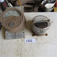 Vintage Amp Meter and Hydro Meter