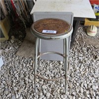 Vintage steel stool 31@ high