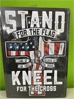 Stand for the flag kneel for the cross meta sign-