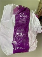 Poise pads size 4 long length - opened bag -