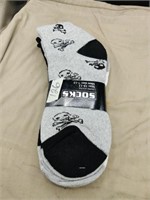 3 Pair of New Socks with Skeletons.  7-13 Size