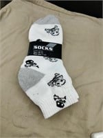 3 Pair of New Socks with Skeletons.  7-13 Size