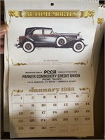 Four Vintage Calendars - 1933