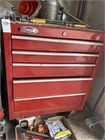 Red Portable Toolbox with contents
