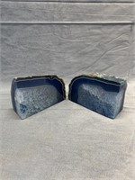 Pair Slice Geode Bookends