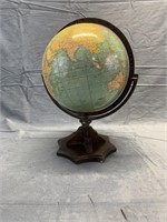 C1920 Globe on Wooden Base