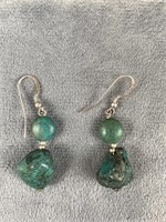 South West Sterling Silver Turquoise Earrings