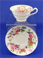 Grosvener Pink Roses Teacup and Saucer