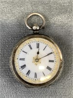 19th C Sterling (935) Key Wind Pocket Watch