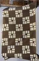 Brown and White Quilt