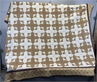 Beige and White Quilt