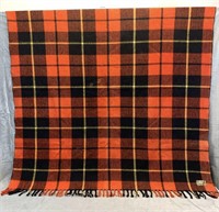 Vintage Ottawa Valley Red Wool Tartan Blanket