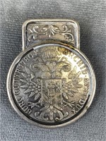 1780 Austrian Thaler Silver Coin Money Clip