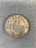 1911 Newfoundland 50 Cent Piece