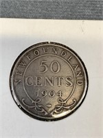 1904 Newfoundland 50 Cent Piece