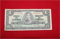 1937 King Edward 1 Dollar Bill