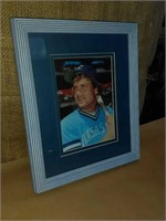 Early George Brett Picture Real Autograph