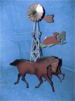 Horse decor windmill