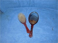 Vintage brush and mirror
