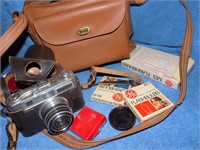 vintage camera and bag