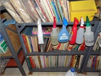 cookbooks and spray bottles #1 and rack