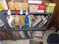 Cookbooks and spray bottles #2 and rack