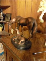 Bronze horse and colt