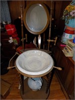 wash stand with pitcher and bowl