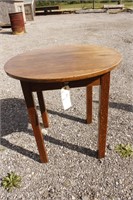Vintage Round Oak Library Table