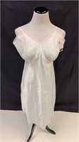 Vintage Nylene Slip Dress Sz 38 White Satin