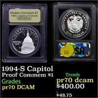 1994-S Capitol Proof Commem $1 Graded GEM++ Proof