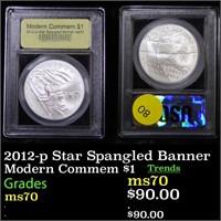 2012-p Star Spangled Banner Modern Commem $1 Grade