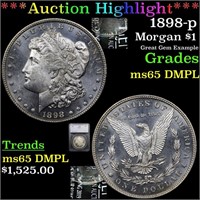 *Highlight* 1898-p Morgan $1 Graded ms65 DMPL