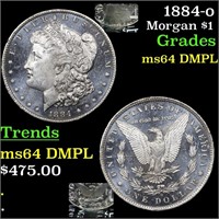 1884-o Morgan $1 Grades Choice Unc DMPL