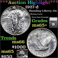 *Highlight* 1927-d Standing Liberty 25c Graded ms6