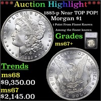 *Highlight* 1885-p Near TOP POP! Morgan $1 Graded
