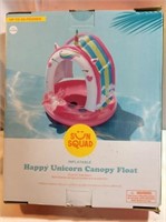 Sun squad inflatable happy unicorn canopy float