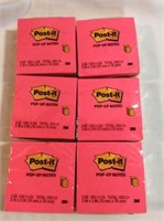 Six packs of post it pop up notes 300 per pack