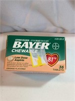 Bayer  chewable low-dose aspirin 36 tablets