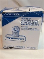 Boston bulldog clips 12 clips