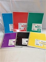 6  One subject wide ruled notebooks