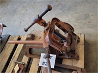 2 PIPE VISES, LOT