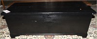 Lot #1520 - Painted black blanket chest (top